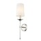 Z-Lite Emily 1 Light Wall Sconce, Polished Nickel & Off White 3033-1S-PN - alternate 1